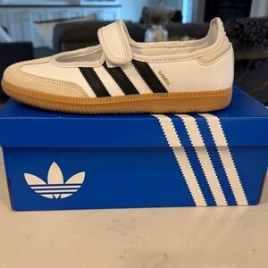 Adidas Kids Samba White and Black Sneakers